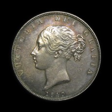 Victoria halfcrown obverse