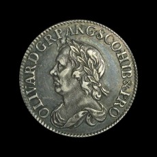 Cromwell shilling obverse