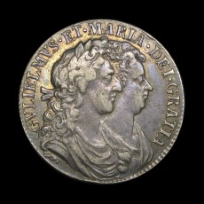 William and Mary halfcrown obverse