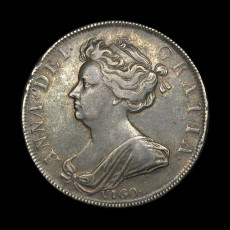 Anne halfcrown obverse