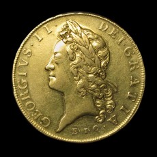 George II five guineas obverse