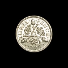 George V threepence reverse