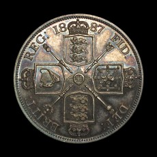 Victoria double florin reverse