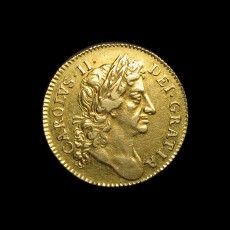 Charles II halfguinea obverse