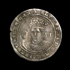Edward VI sixpence obverse