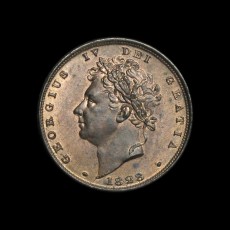 George IV farthing obverse