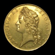 George II five guineas obverse