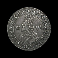 Charles I sixpence obverse