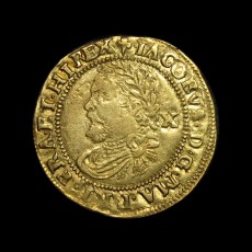 James I half laurel obverse