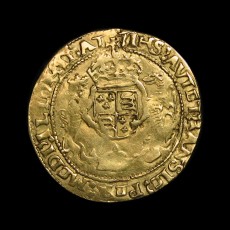 Edward VI half sovereign reverse