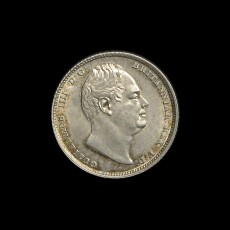 William IV sixpence obverse
