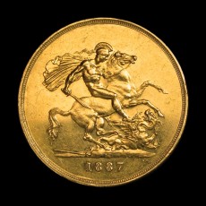 Victoria Five pounds reverse