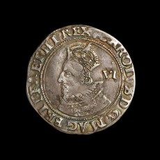 Charles I sixpence obverse