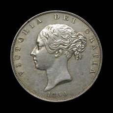 Victoria halfcrown obverse