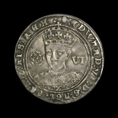 Edward VI sixpence obverse