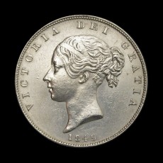 Victoria halfcrown obverse