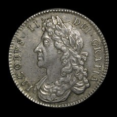 James II halfcrown obverse
