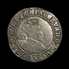 James I shilling obverse