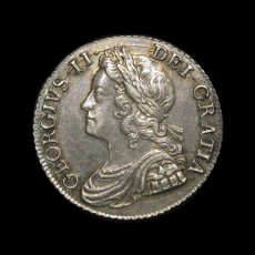 George II shilling obverse