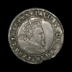 James I sixpence obverse