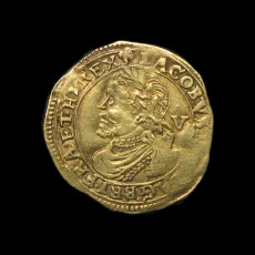 James I quarter laurel obverse