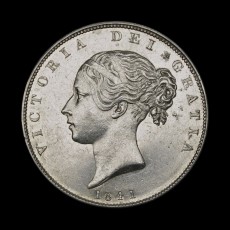 Victoria halfcrown obverse