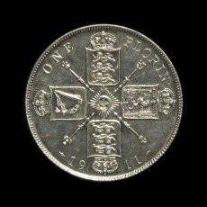 George V proof florin reverse