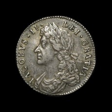 James II shilling obverse