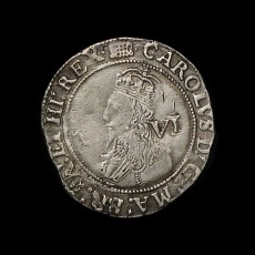Charles I sixpence obverse
