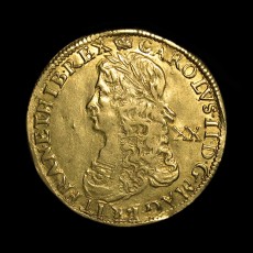 Charles II unite obverse