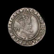 James I sixpence obverse
