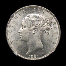 Victoria halfcrown obverse