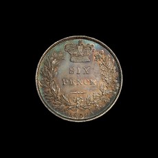 Victoria sixpence reverse