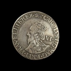 Charles I sixpence obverse