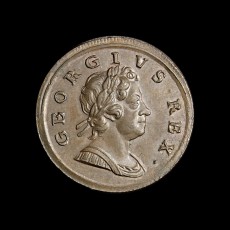 George I halfpenny obverse
