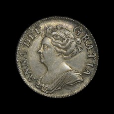 Anne shilling obverse