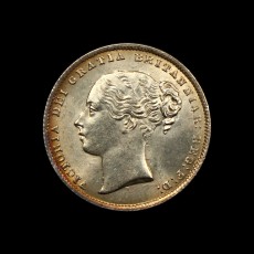 1861 shilling obverse