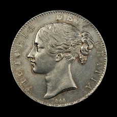 Victoria 1844 crown obverse