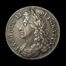 James II halfcrown obverse