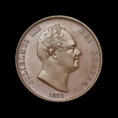 William IV proof halfpenny obverse