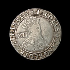 James I shilling obverse