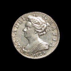 Anne sixpence obverse