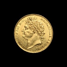 1821 half sovereign obverse