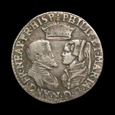 Philip and Mary shilling obverse