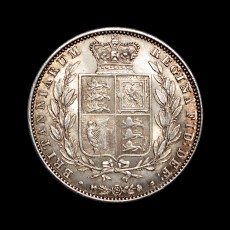 1849 halfcrown reverse