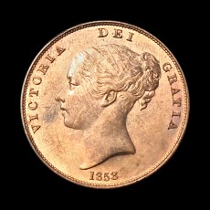 1858 penny obverse