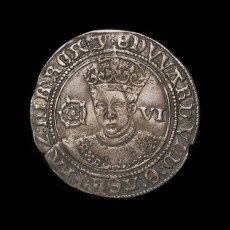 Edward VI sixpence obverse
