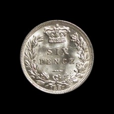 Victoria young head sixpence reverse