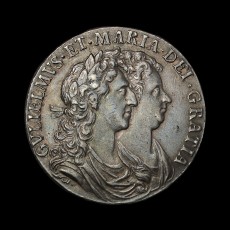 William and Mary halfcrown obverse