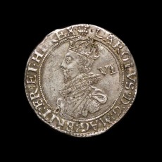 Charles I sixpence obverse